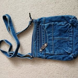 Denim over the shoulder purse
